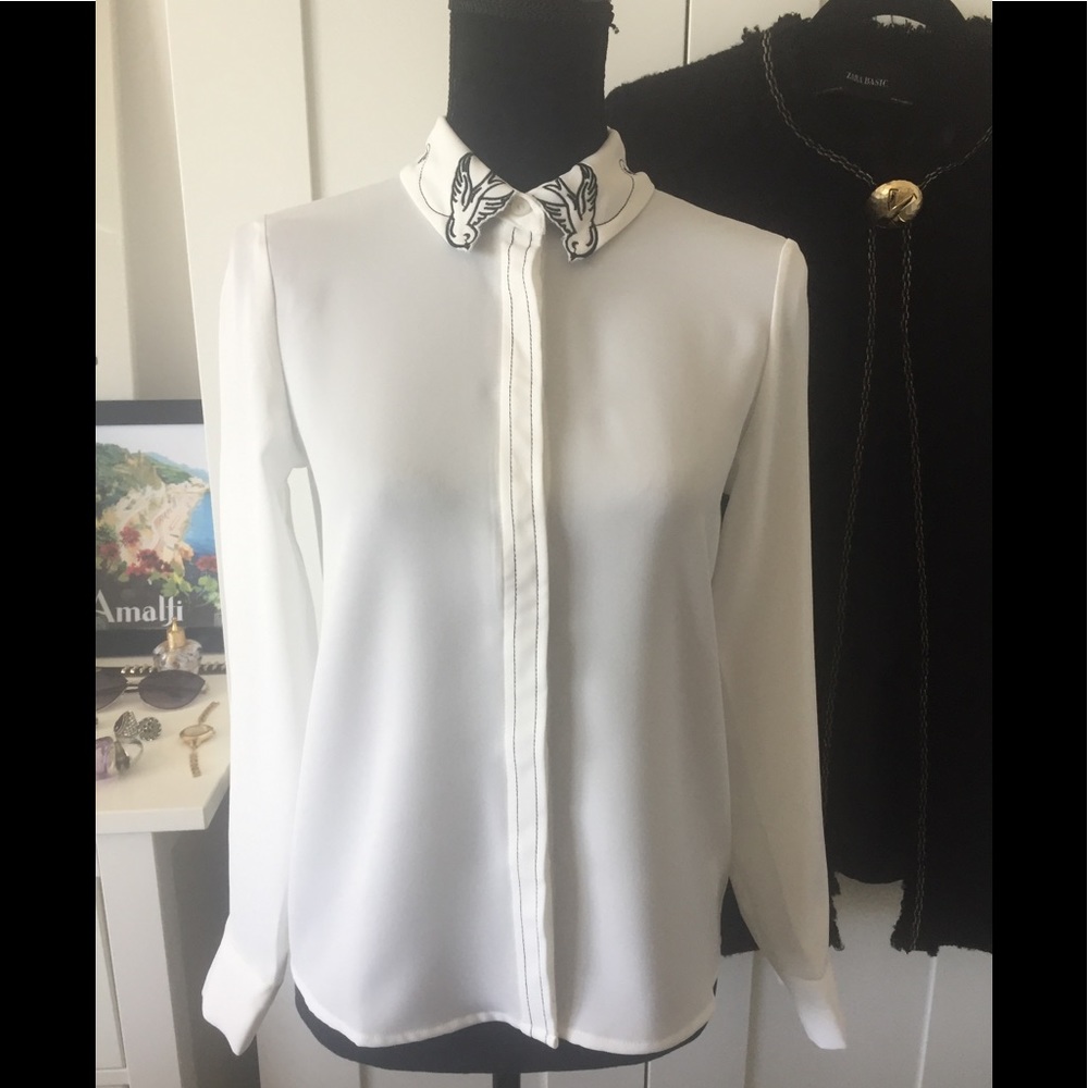 Embroidered Collar Blouse 🐦 - Picture 7 of 8